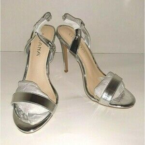 Liliana Size 7.5 Golden-59 Open Toe Slingback Stiletto Sandals